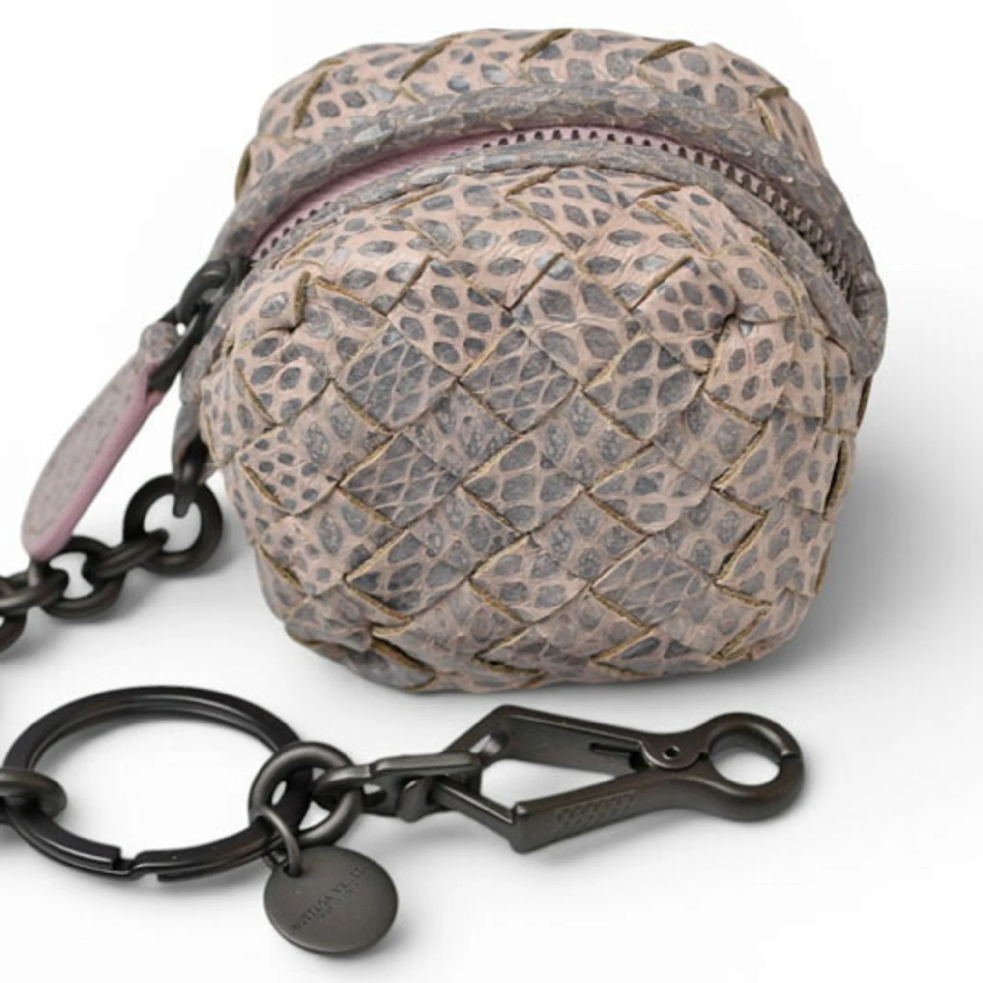 Unused Bottega Veneta Keychain/Coin Case/Mini Pouch, Intrecciato, 474569, Bab...